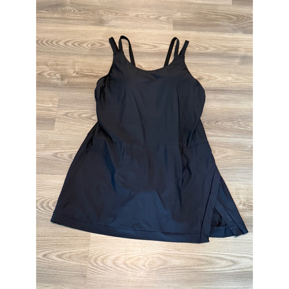 Lands End Black Swim Dress One Piece Swimsuit Women's Plus Size 18W